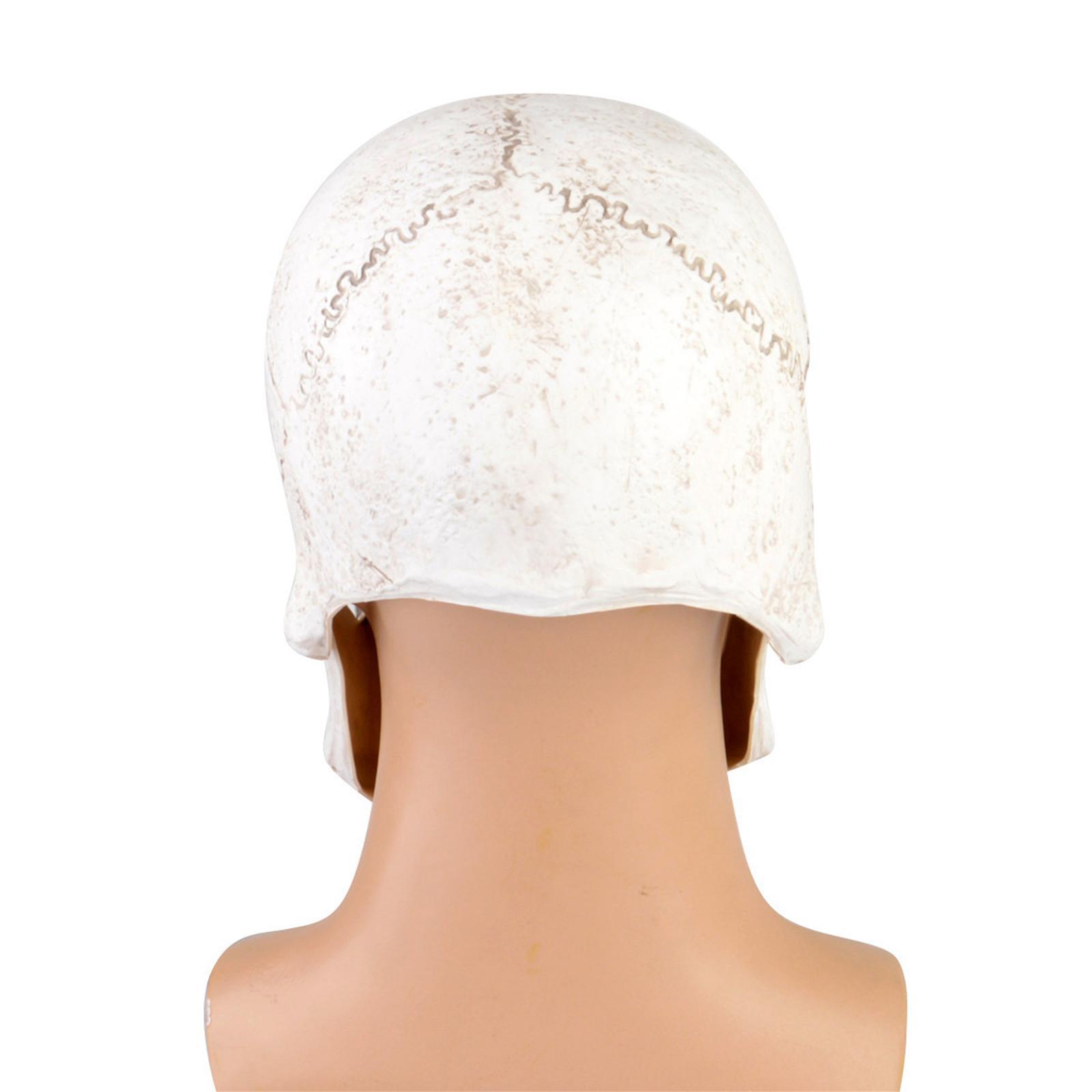 Head full face realistic masquerade horror White