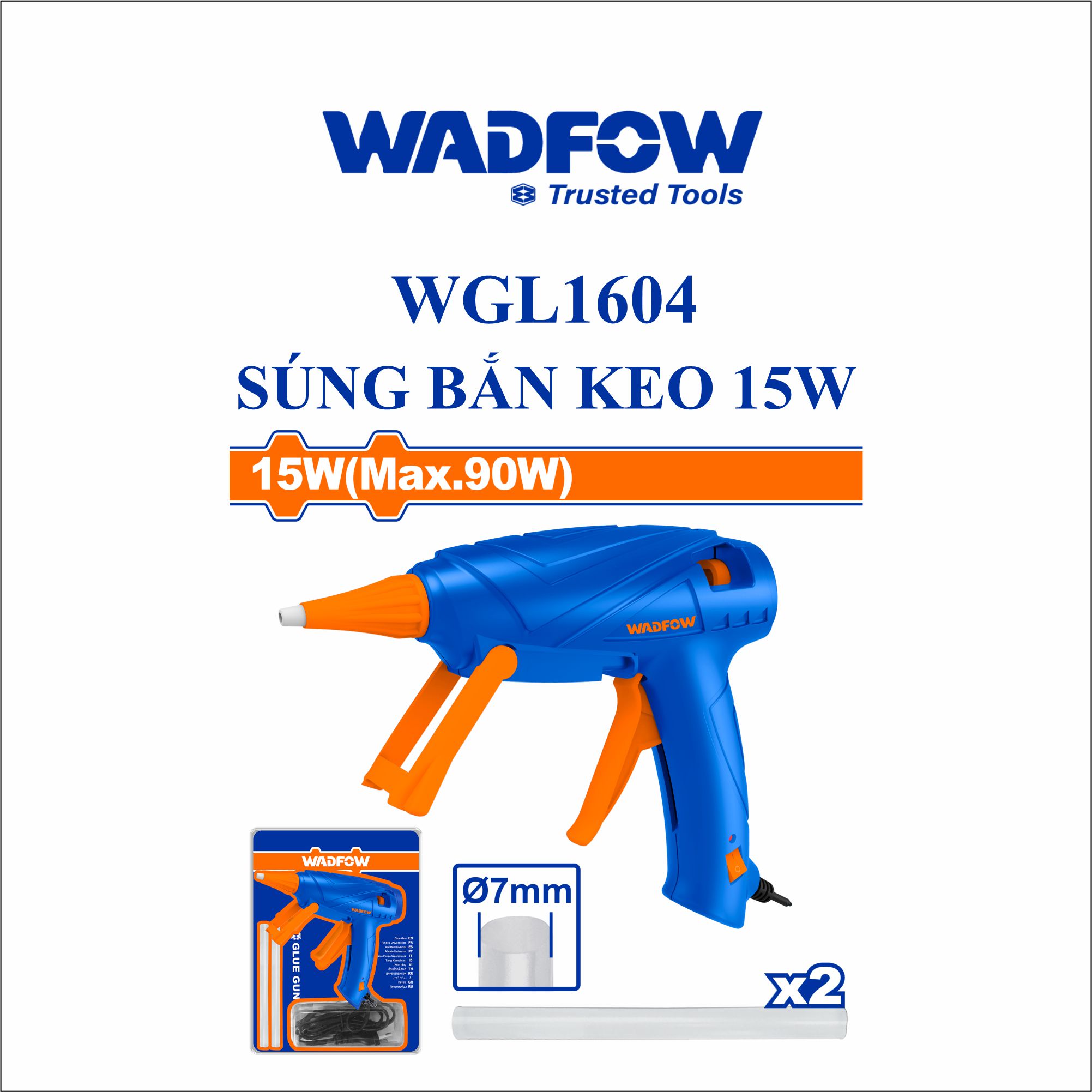 [CHÍNH HÃNG] Súng bắn keo 15W WGL1604 WADFOW