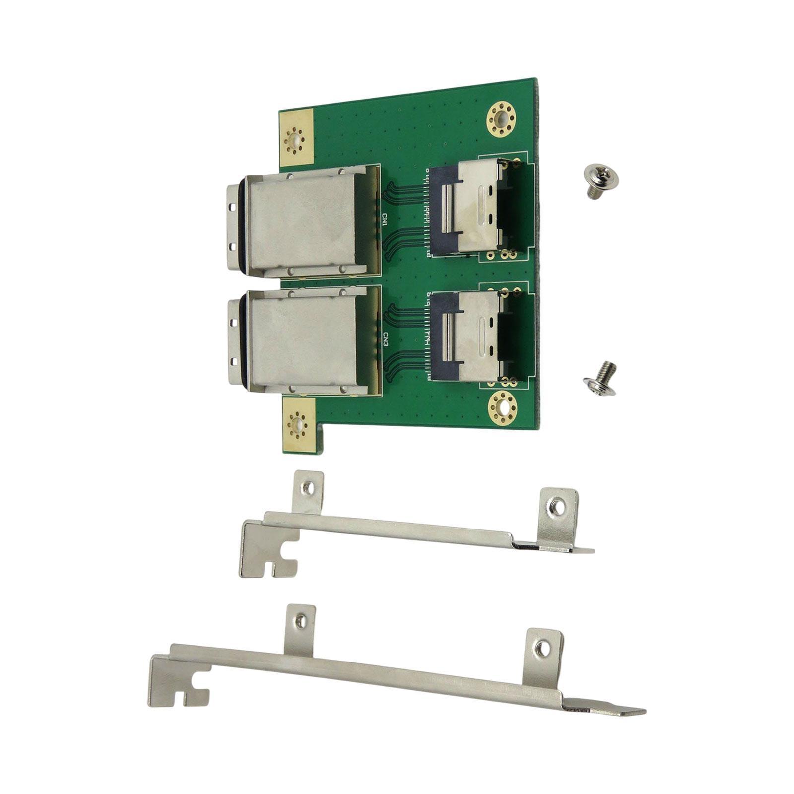 Mini SAS SFF-8088 to SAS 36Pin SFF-8087 Adapter, and Standard Profile Bracket, Dual External 8088 to Internal 8087 Adapter
