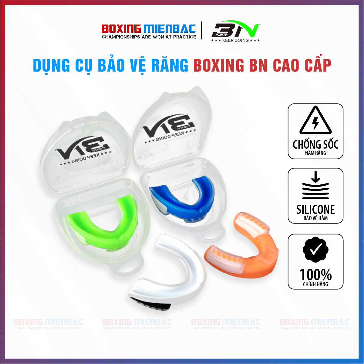 Dụng Cụ Bảo Vệ Răng Boxing BN Cao Cấp – Nhiều Màu