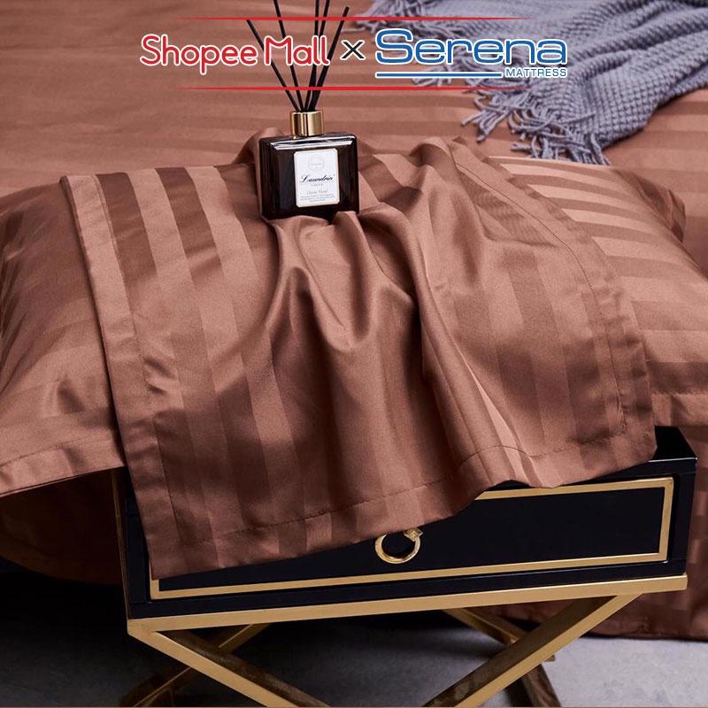 Ga Giường Cao Cấp 5 Món Cotton 3F SERENA Chính Hãng Set Chăn Ra Drap Grap Ga Gối Nệm Đệm Đẹp Trần Bông Cao Cấp Full