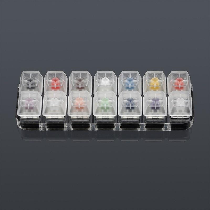 HSV 14 Key Caps Testing Tool Kailh Box Switches Keyboard Tester Kit Clear Keycaps Sampler PCB Mechanical Keyboard