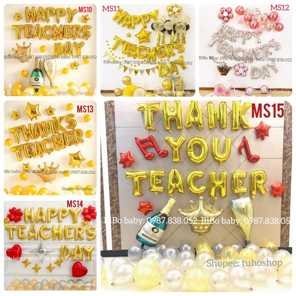 Sét bóng Happy teacher's day trang trí ngày Nhà giáo Việt Nam 20/11