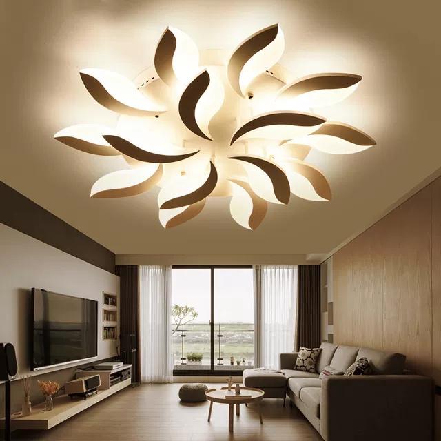 Đèn LED Mâm Ốp Trần MN052/12+15, Đèn Led Trang Trí Phòng Khách, Đèn ốp trần phòng ngủ - 3 Chế Độ Sáng