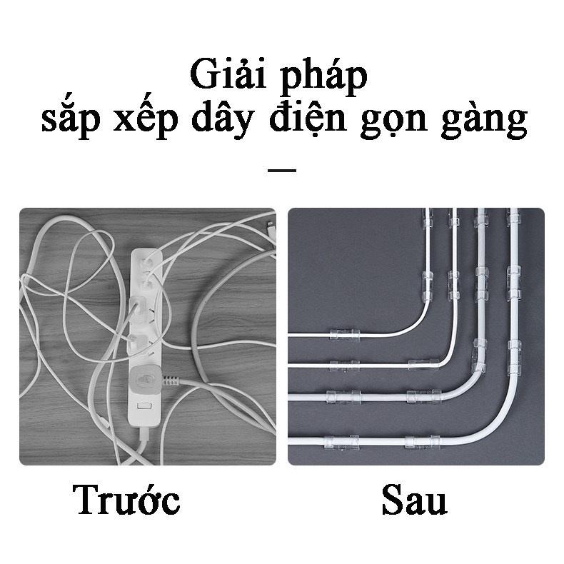 Vỉ 16 Nút Nhựa Loại To, Nẹp Dán Tường Cố Định Dây Điện, Dây Cáp Trong Văn Phòng, Gia Đình, Tiện Dụng. TakyHome 5734