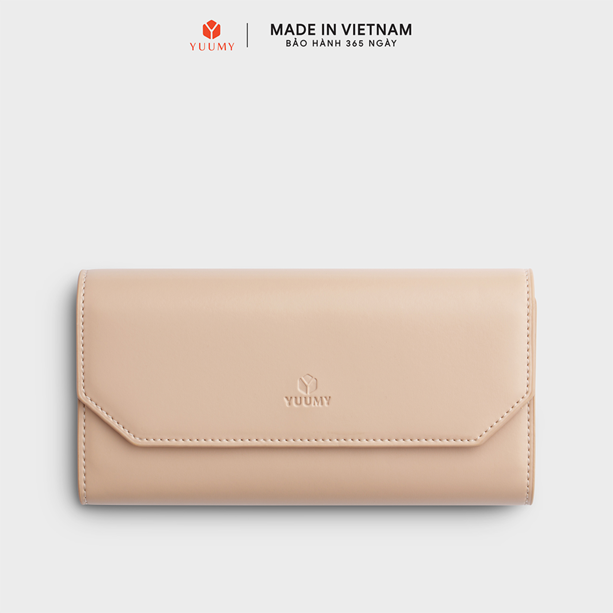 Ví Yuumy ( Thời trang nữ nắp gập kiểu cầm tay dáng dài - Ví da Seasand YV76 )