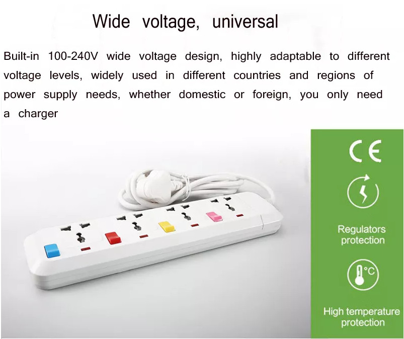 Ổ Cắm Nối Dài 5 mét 3,4,5 Lỗ Công Tắc 2500W