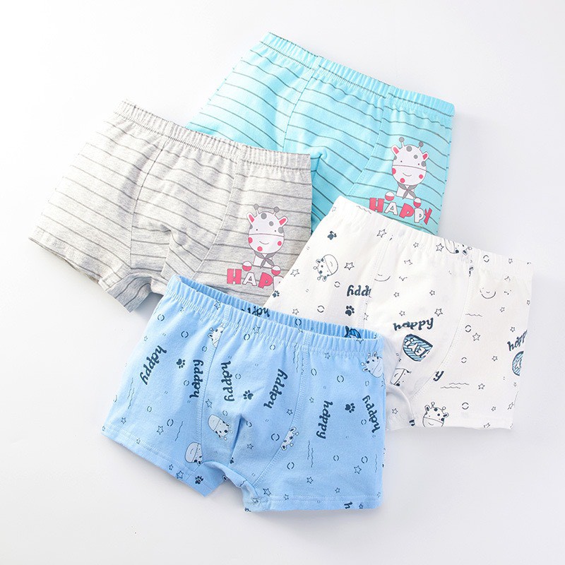 Sét 4 Chiếc Quần Sịp Đùi Bé Trai Cotton Đủ Size cho bé 2-16Tuổi - Set Quần sịp đùi bé trai có size đại cho trẻ béo