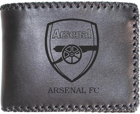 Ví Da Bò Nam Nữ Khâu Viền Khắc Hình Club Arsenal