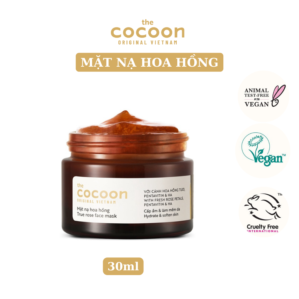 Mặt nạ hoa hồng Cocoon cấp ẩm, làm mềm da 30ml