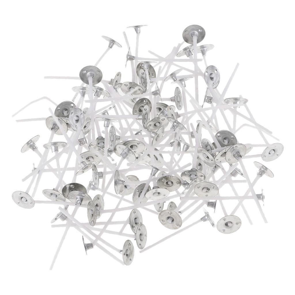 200x Natural Cotton Candle   with Tab for Christmas Candle Making 3.5cm