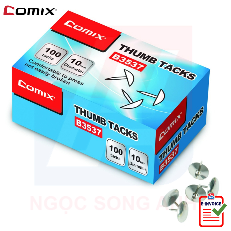 Combo 02 hộp đinh ghim Inox Comix B3537