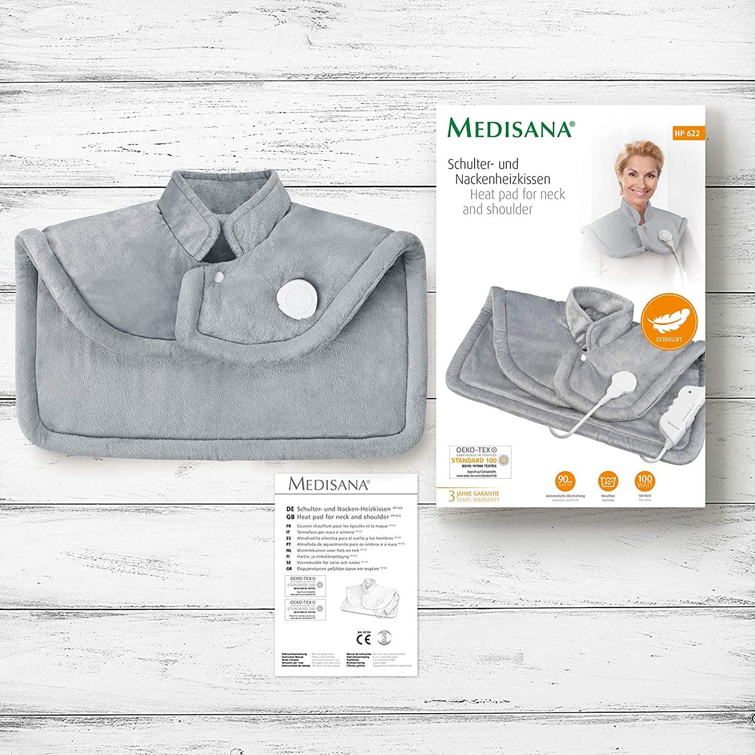 Đệm sưởi vai và cổ Medisana - Chất liệu lông cừu, giữ ấm tới 90 phút - Có nhiều mức công suất - Nhập Khẩu Đức