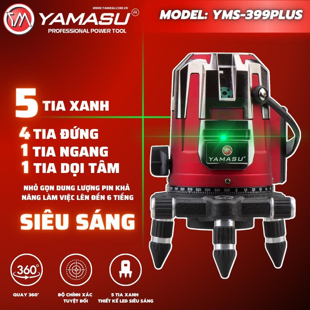 MÁY LASER CÂN BẰNG 5 TIA XANH YMS-399 PLUS YAMASU ( 2 PIN + 1 SẠC ) - HÀNG CHÍNH HÃNG