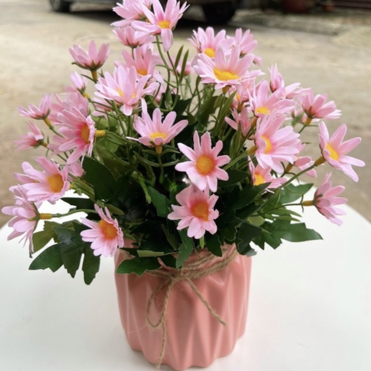 Chậu Cây Giả Trang Trí Nhà Cửa, Văn Phòng Bàn Làm Việc, Chất Liệu Chậu Hoa Bằng Nhựa Kích Thước 5x6x12cm Nặng 70g