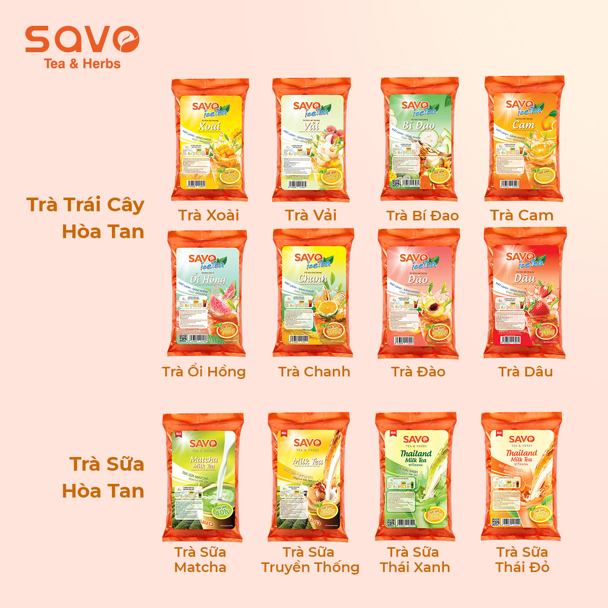 Trà Sữa Thái Đỏ SAVO Tea (Thailand Original Milk Tea) - Túi 600gr