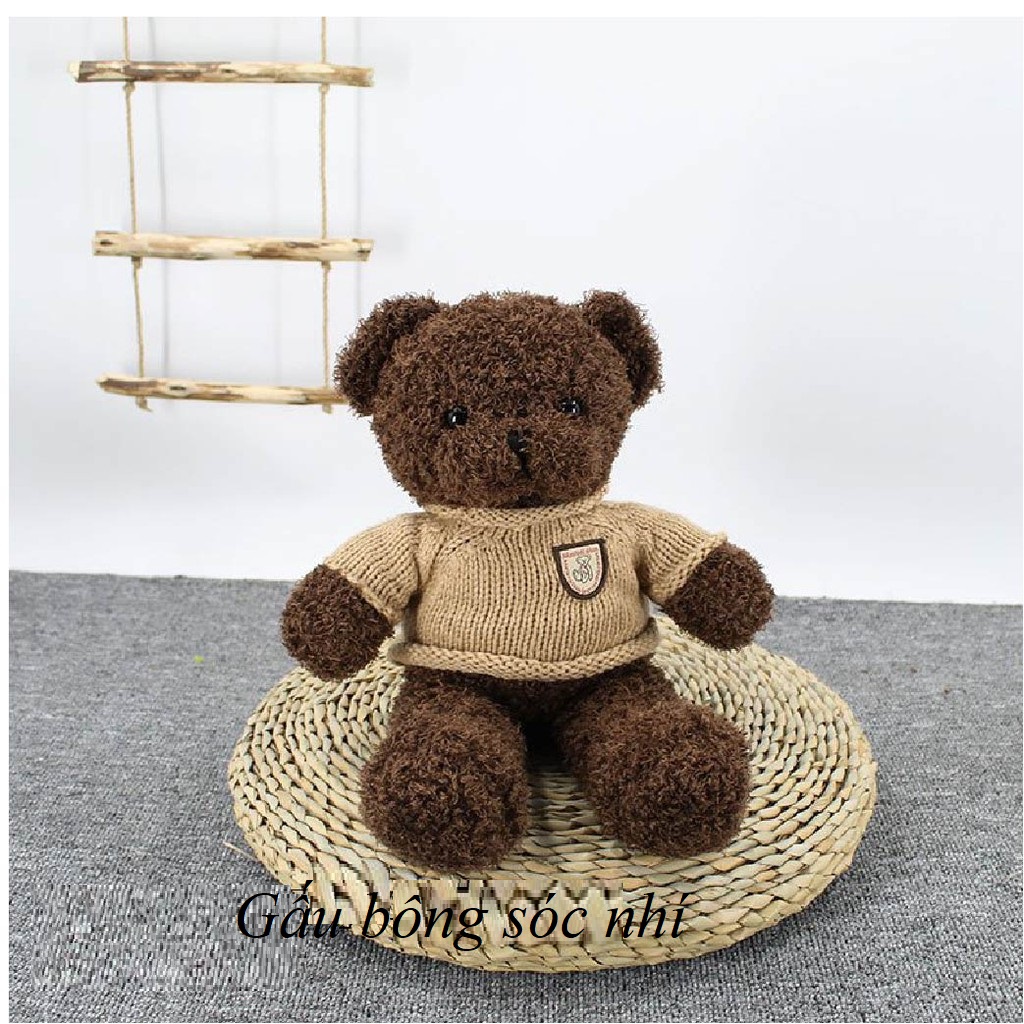 Gấu bông Teddy áo len cao cấp đồ chơi siêu xinh cho bé