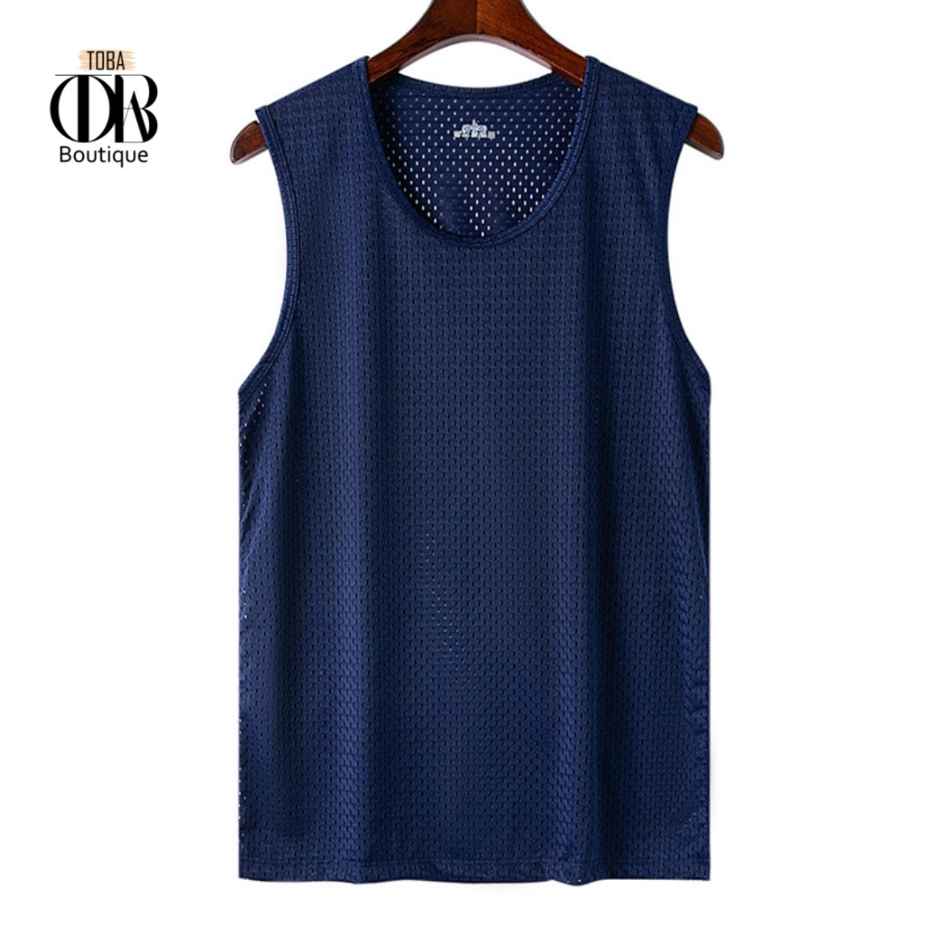 Áo ba lỗ Tank Top Lụa Lưới TOBA Boutique Siêu Mát Lạnh, nhanh khô thoáng khí thông hơi mặc nhà, tập gym, tập thể thao TB3LO1