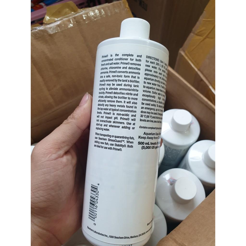 Seachem Prime 500ml - Dung Dịch Khử Clo, Nh3, No2, No3