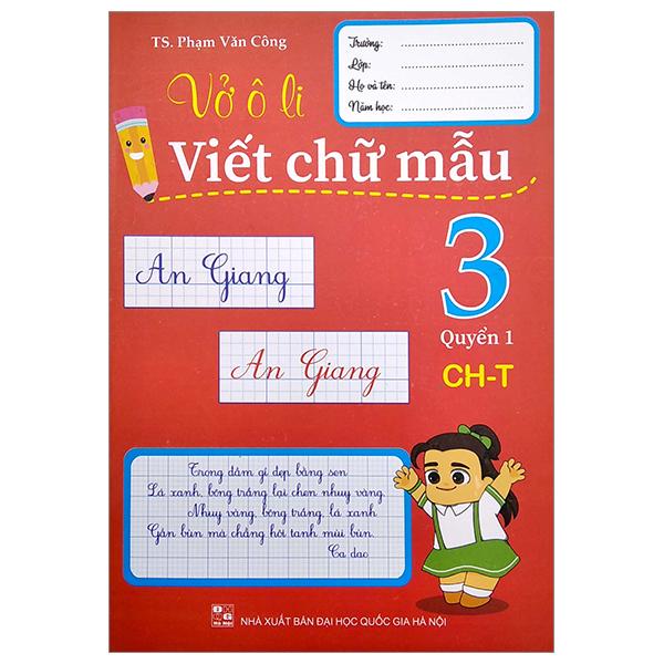 Vở Ô Li Viết Chữ Mẫu 3 - Quyển 1