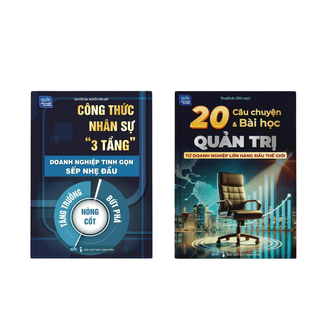 Sách - Combo 2 Cuốn Quản Trị Nhân Sự 3 Tầng, 20 Bài Học Quản Trị