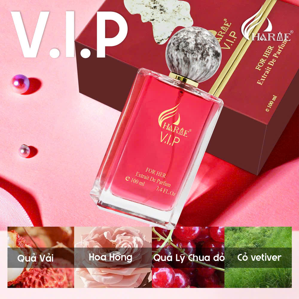 Nước hoa nữ CHARME V.I.P 100ml Lưu Hương Lâu Phong Cách Quyến Rũ, Sang Trọng, Gợi Cảm, Nước Hoa Chính Hãng
