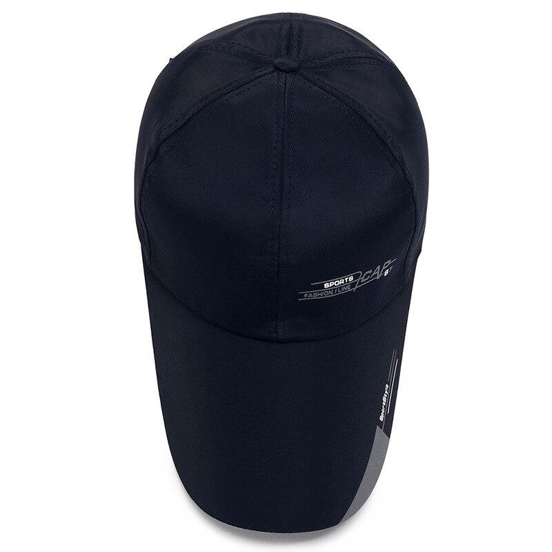 Mùa Hè Thể Thao Ngoài Trời Nón Nhanh Khô Nam Nón Dòng Thời Trang Mũ Bóng Chày Dài Che Vành Bóng Nón Snapback Cho Hat xương Gorras Color: Navy