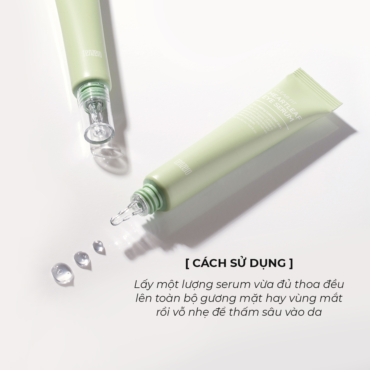 (HSD 2025) Bộ 4 sản phẩm ngăn ngừa nếp nhăn, dưỡng ẩm Tenzero Clear Fit Heartleaf