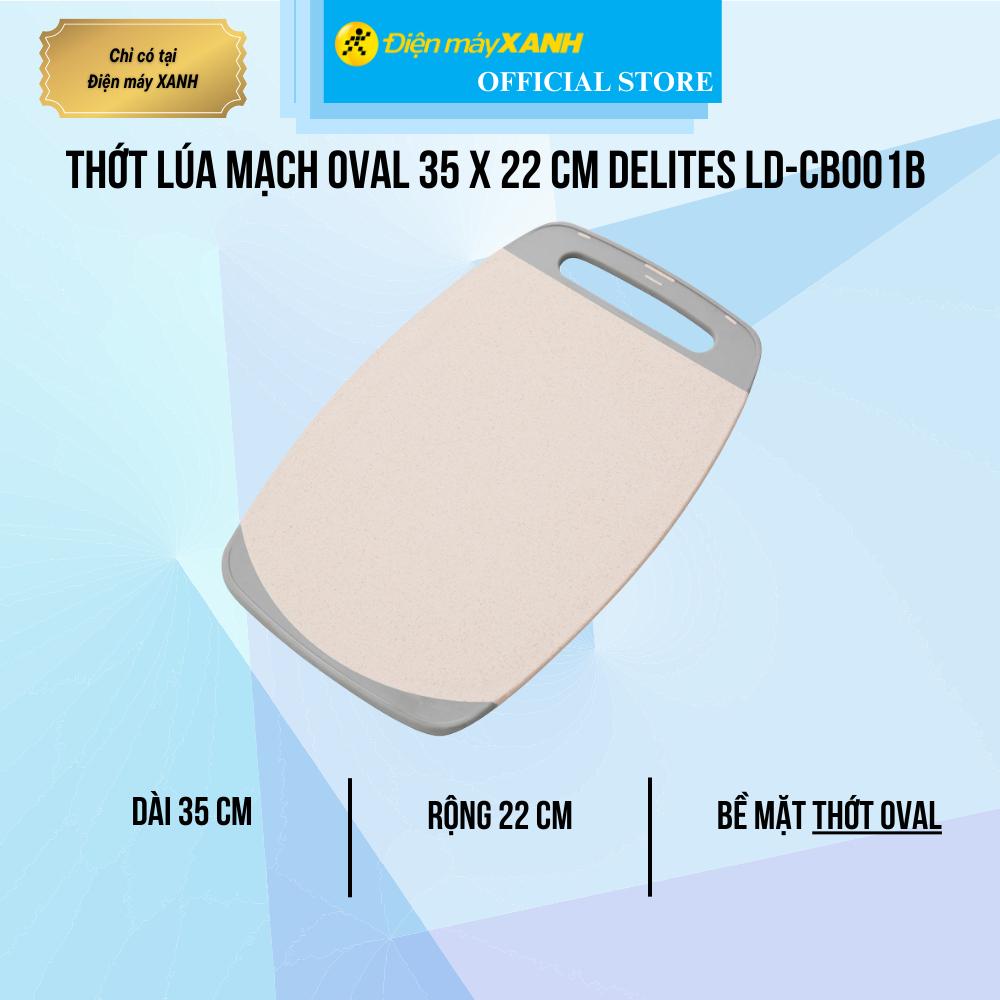 Thớt lúa mạch oval 35 x 22 cm Delites LD-CB001B