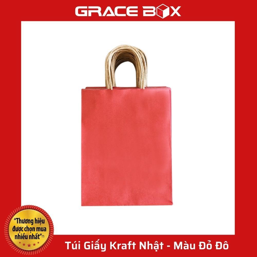 Túi Giấy Kraft Nhật Cao Cấp - Màu Đỏ Đô