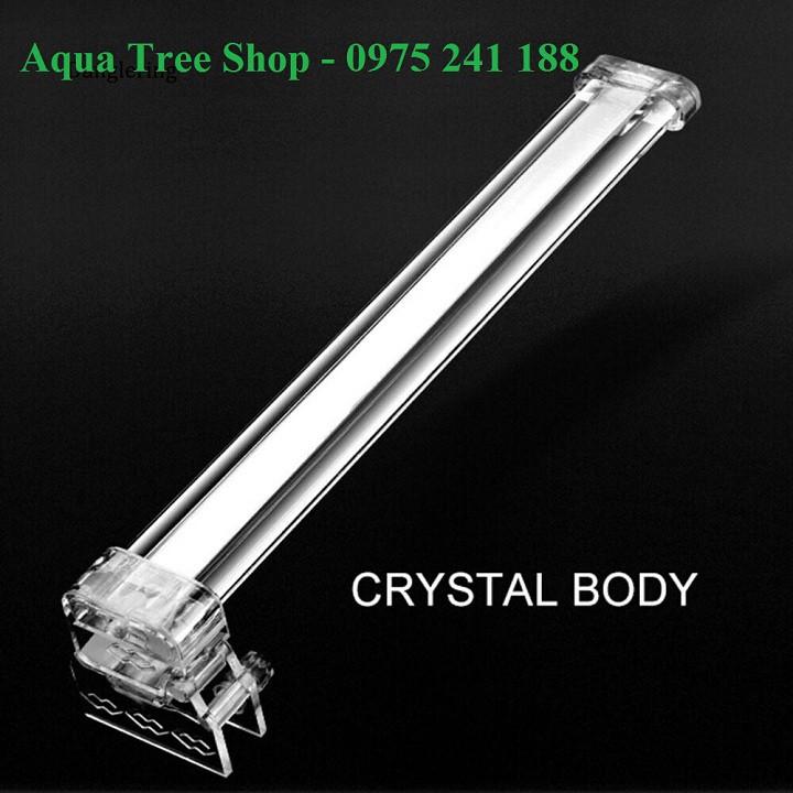 Đèn led bể cá D40 kẹp thành bể, 10W, dành cho bể 50-60cm, ánh sáng trắng xanh rất đẹp