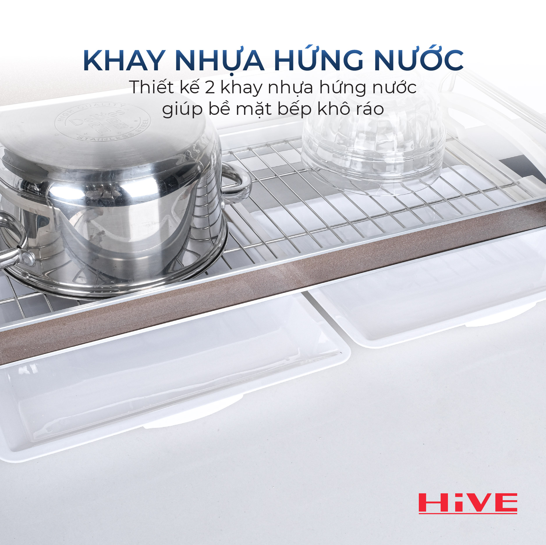 Giá úp chén bát DUAL 2 Tầng Inox 304 Cao Cấp
