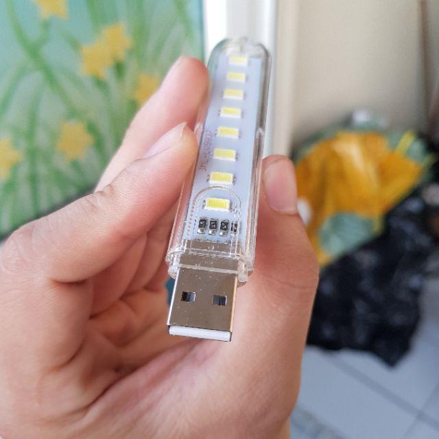 ĐÈN USB TRONG SUỐT 8 LED SIÊU SÁNG