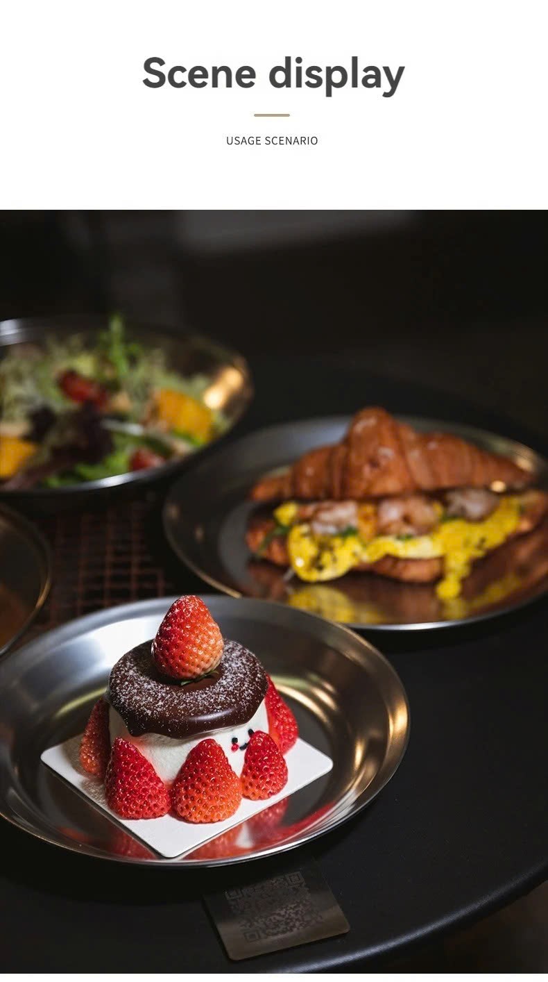 Đĩa ăn Inox cỡ lớn Campingmoon S397-20 / S397-21 / S397-22 / S397-23