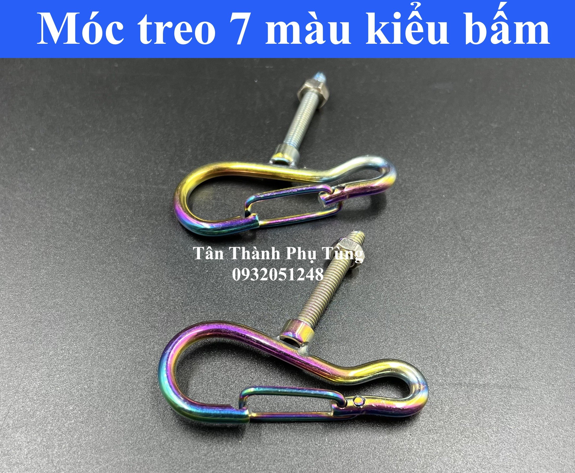 Móc treo dành cho xe máy kiểu bấm chắc chắn, chịu lực tốt