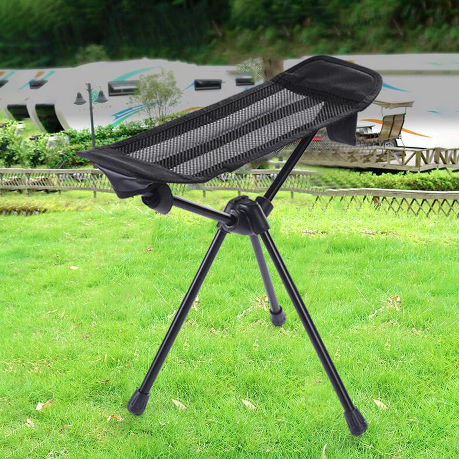Folding Chair Footrest Portable Fishing Chair Footstool for Camping Hiking