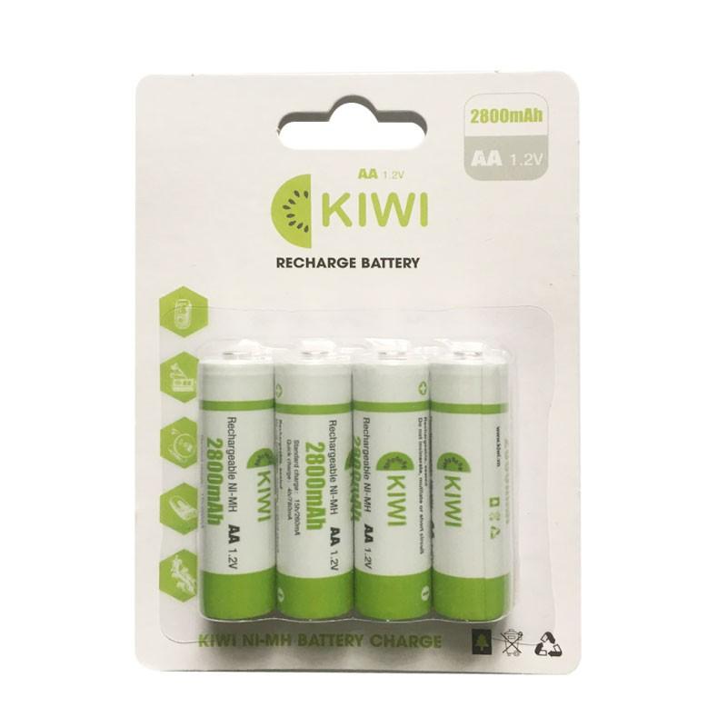 Pin sạc Kiwi Ni-MH AA vỉ 4 viên 2800 - 3200mAh Rechargeable