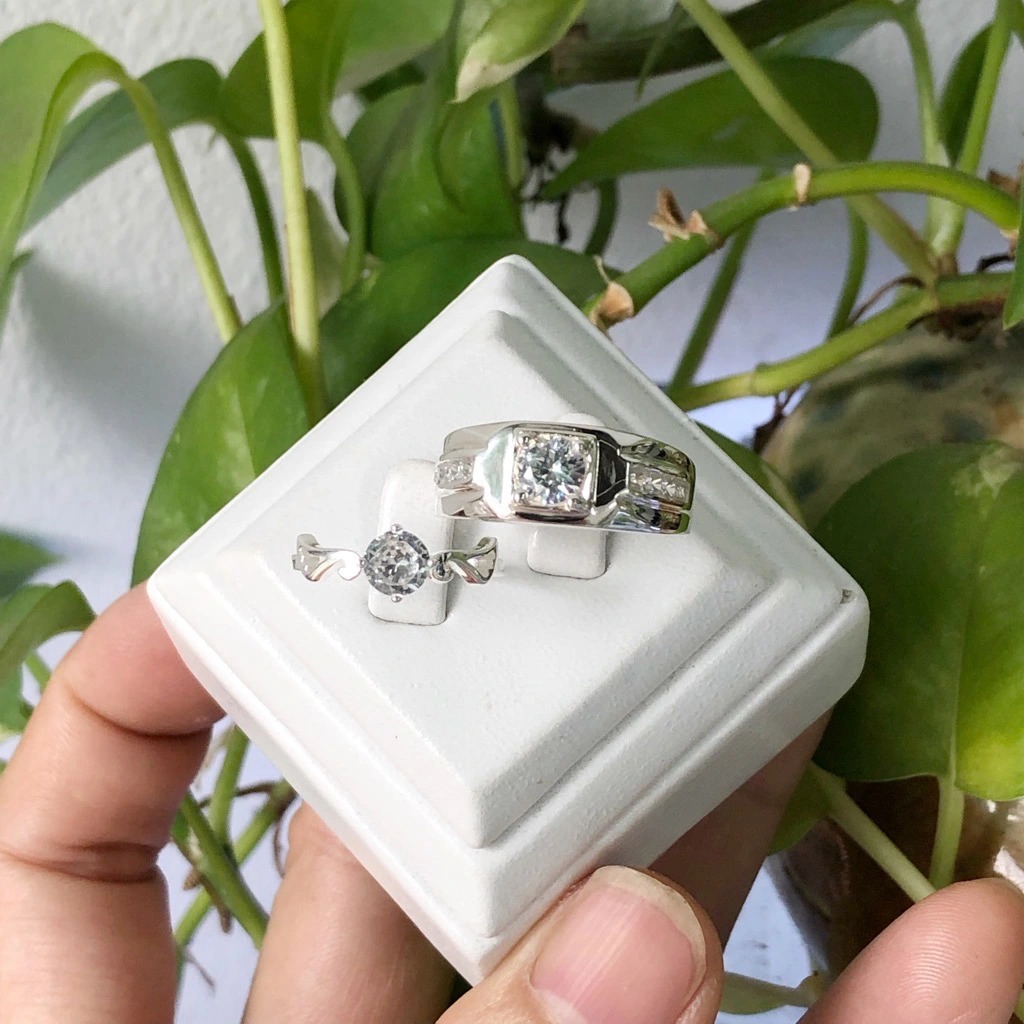Nhẫn Đôi Bạc Nhẫn Cặp Bạc - Ngôi Nhà Hạnh Phúc - BẠC HIỂU MINH NC603