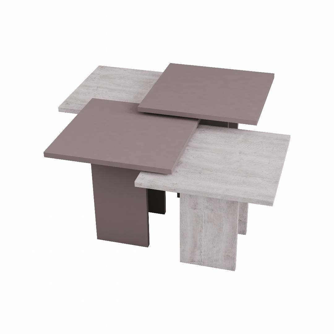 Bàn trà gỗ hiện đại SMLIFE Clark | Gỗ MDF dày 17mm chống ẩm | D80xR80xC45cm