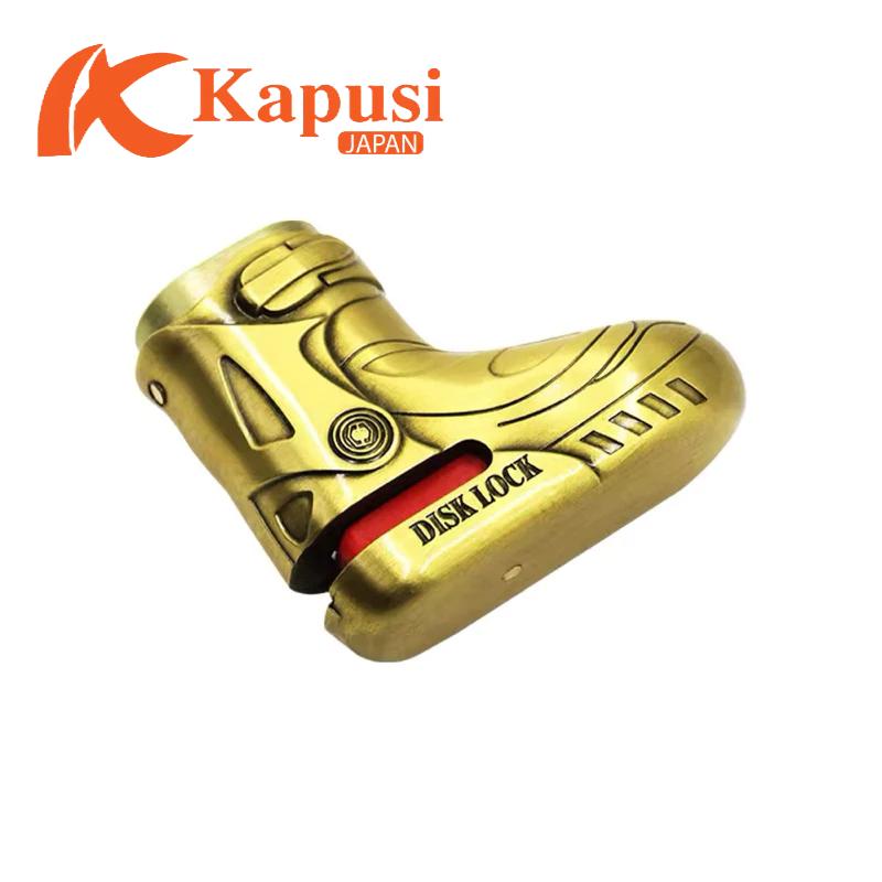 Khóa Đĩa Xe Chống Cắt Thép Không Gỉ Hình Giày - Bảo Mật 10 Lớp, 4 Chìa