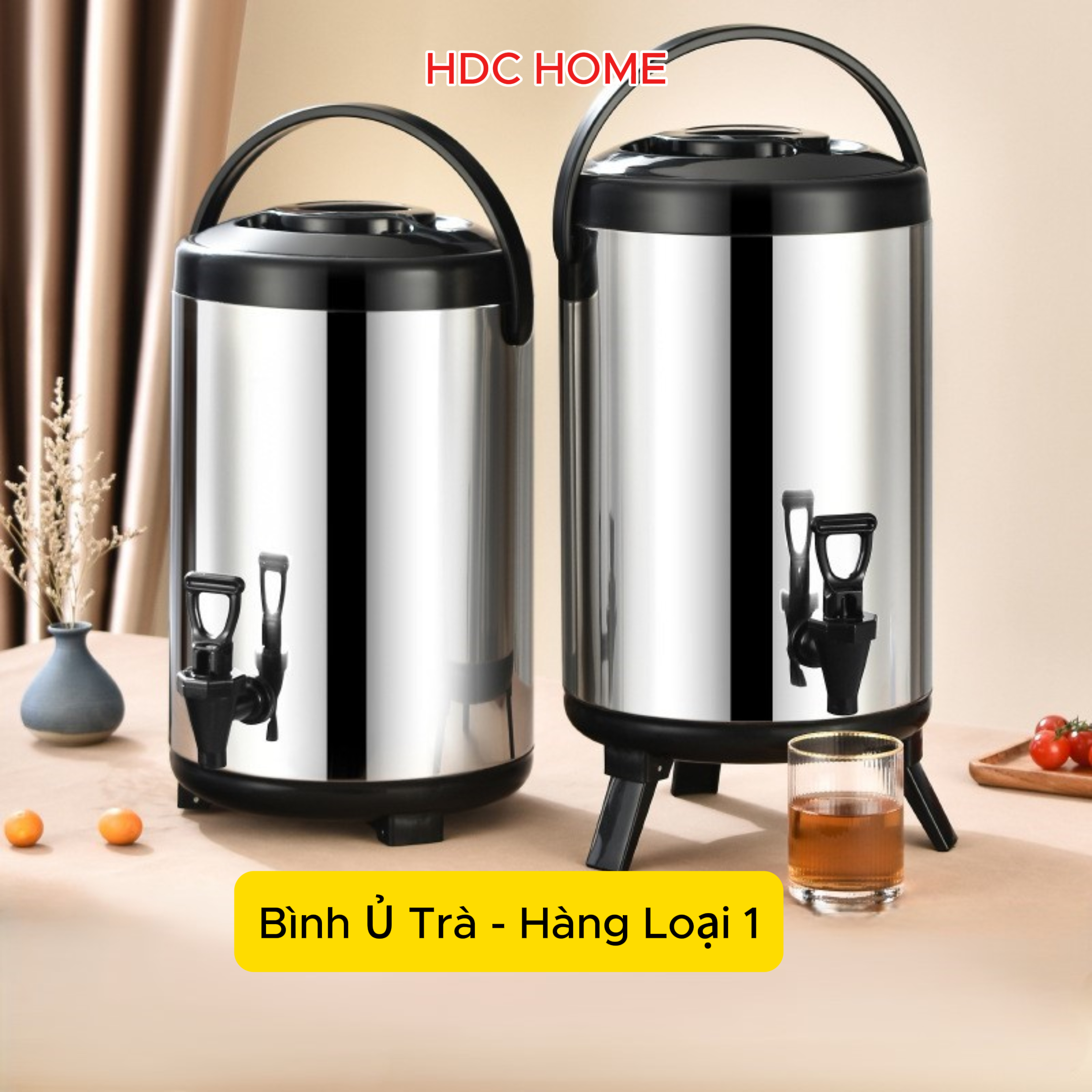 LOẠI 6Lít - Bình Ủ Trà, Bình Đựng Trà Sữa Giữ Nhiệt Cỡ Lớn, Chất Liệu INOX 304