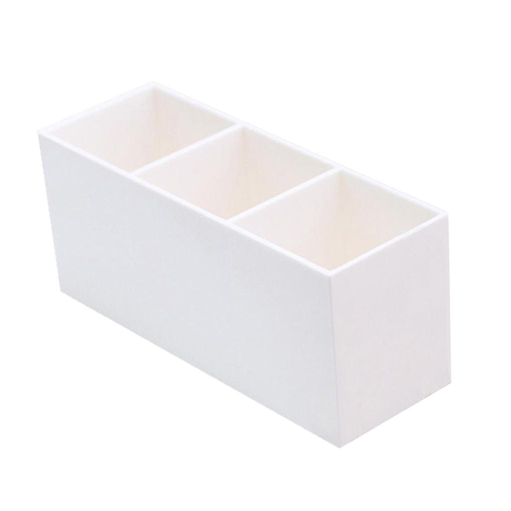 3x Table Acrylic Makeup Nail Art Brush Pen Holder 3 Dividers Lipstick Case Box