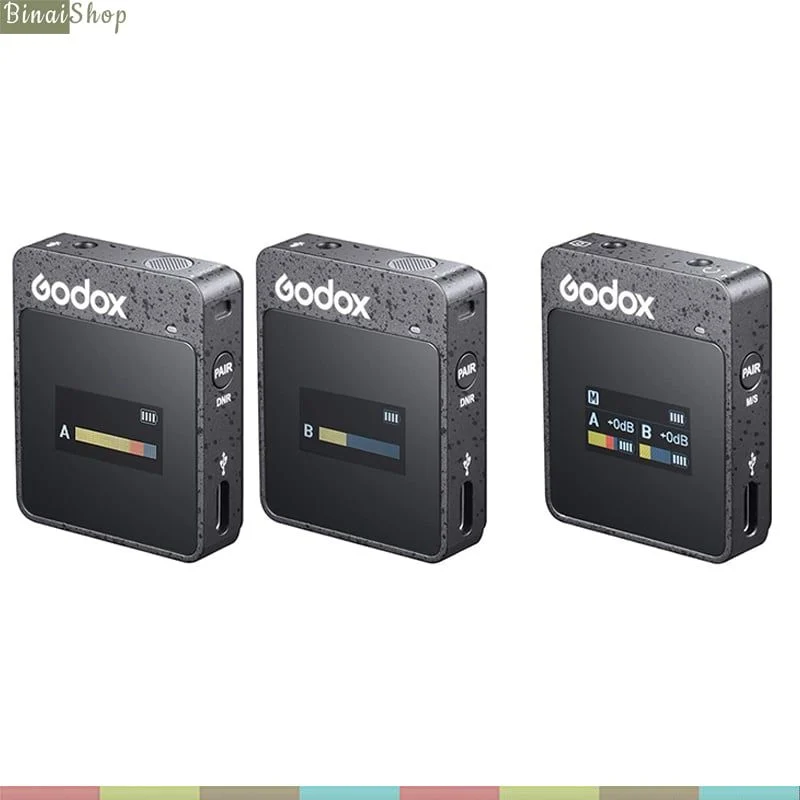 Godox MoveLink II - Micro Cài Áo Không Dây 2.4GHz Cho Smartphone, Máy Ảnh, Sử Dụng 10 Giờ, Phạm Vi Thu 100m - Hàng Nhập Khẩu