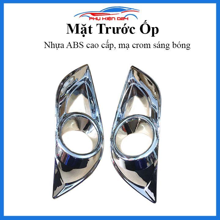 Ốp viền đèn gầm trước mạ crom cho xe BT50 BT-50 2015-2016-2017-2018-2019-2020-2021