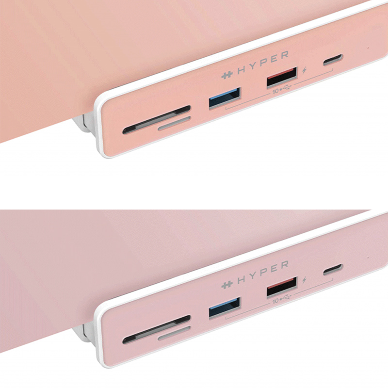 Cổng chuyển chuyên dụng dành cho iMac 24″ HYPERDRIVE 6 in 1 USB-C HUB - HD34A8 kèm 7 miếng dán theo màu iMac 24″ - Hàng Chính Hãng