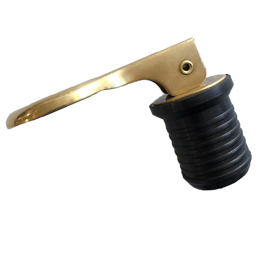 2x Brass Plated Snap Handle for Boats with Drain Screw 1 "25mm