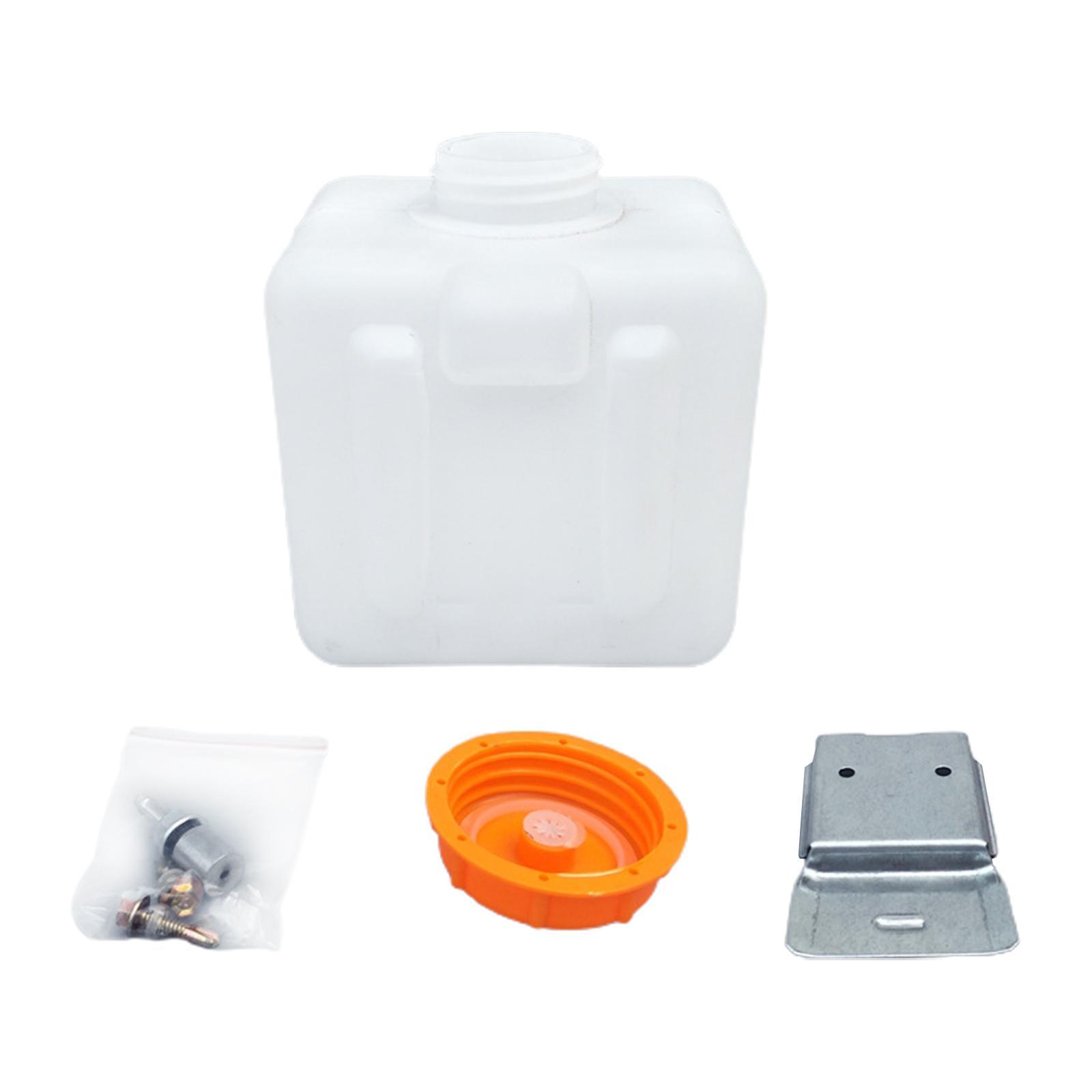 Diesel Fuel Tank Plastic Fuel Tank 2.5L with Oil Nozzle Adapter Metal Panel Screws Oil Gasoline Tank