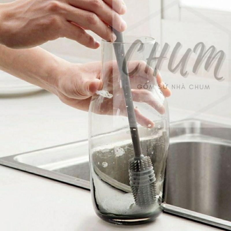 Cây cọ rửa cốc, chai lọ đa năng silicon