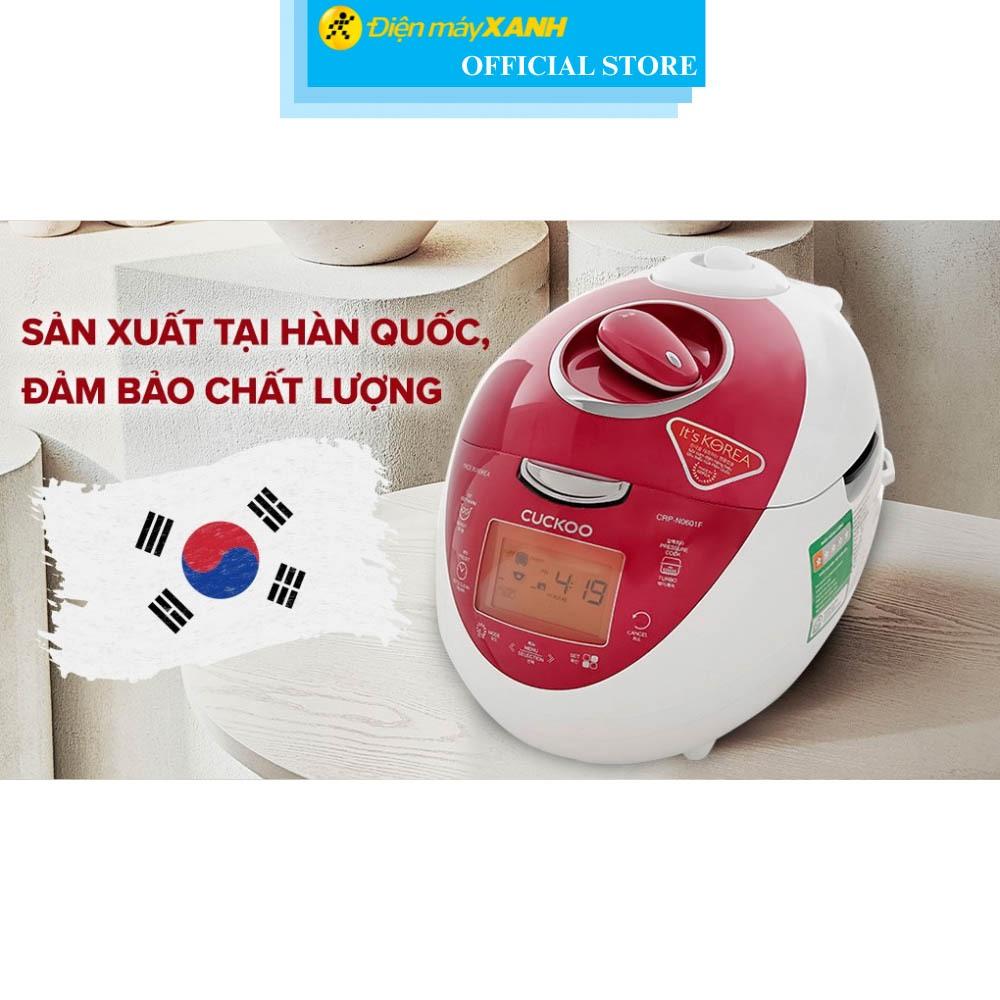 Nồi cơm điện tử áp suất Cuckoo 1.08 lít CRP-N0601F  - Hàng Chính Hãng