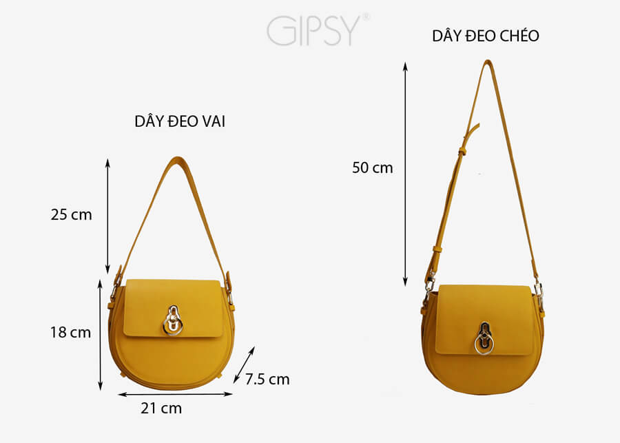 Túi Xách Nữ Đeo Vai Kẹp Nách Đeo Chéo Sang Chảnh GIPSY Saddle Bag